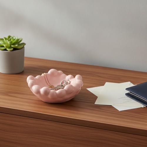 Multipurpose Ceramic Bubble Tray for Keys, Jewelry, and Coins – Versatile Desktop Organizer for Vanity, Entryway, or Office Desk (1 Piece) - Image 2