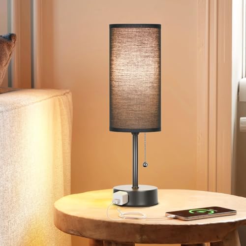 Dott Arts Table Lamp for Bedroom, 3-Color Bedside Lamps with Pull Chain - Image 6