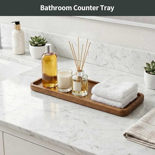 Small Wood Tray– Acacia Serving Platter Vanity Tray Mini Wooden Tray Decor - Image 7