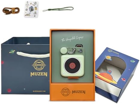 Muzen Mini Bluetooth Speaker, Button Small Cute Portable Metal Retro Wireless Speaker with Loud Volume Great Sound and Portable Lanyard & Gift Bag for Office Classic Vintage Decor by MUZEN