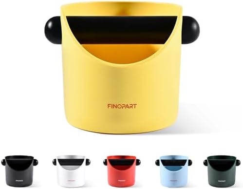 Coffee Knock Box 4.3 Inch, Barista Espresso Knock Box with Removable Knock Rod, Non-Slip Base (Yellow) by Unknown