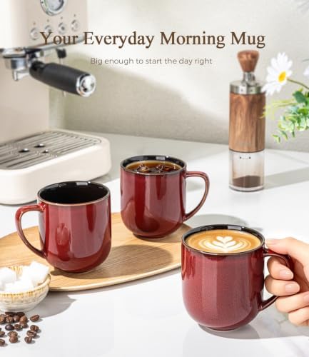 LERATIO Ceramic Coffee Mugs Set of 6,12oz Handmade Coffee Mugs Set - Image 4