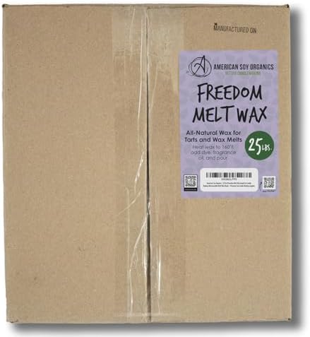 American Soy Organics Freedom Soy Wax Beads for DIY Candle Making, 25 lbs by AmericanSoyOrganics