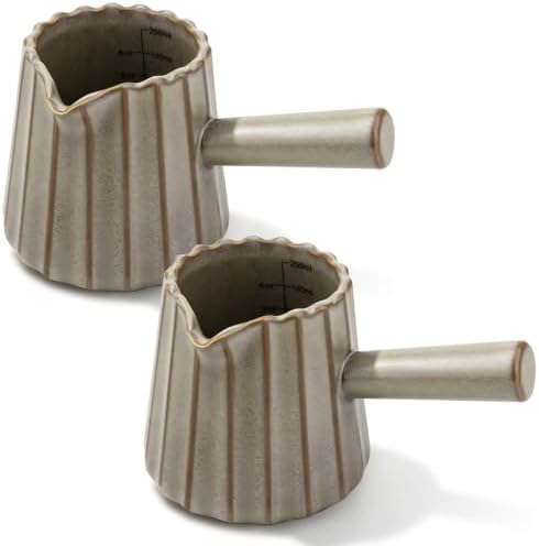 Espresso Cups, Ceramic Espresso Measuring Cup, V-Spout Espresso Accessories by Cfyosnk
