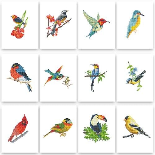 PeakLuv Small Diamond Art Kits Birds Mini Diamond Painting Kits for Adults by PeakLuv
