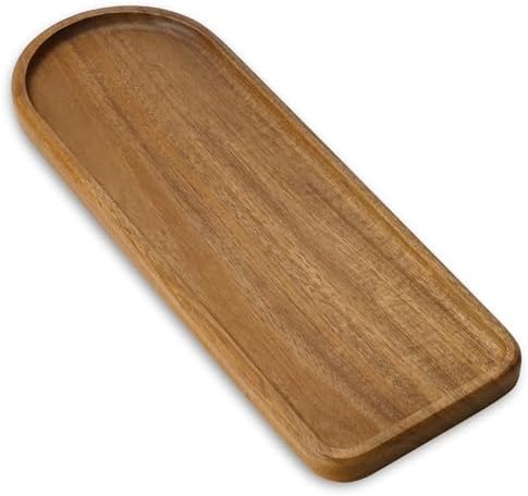 Small Wood Tray– Acacia Serving Platter Vanity Tray Mini Wooden Tray Decor by WILLKOMMEN