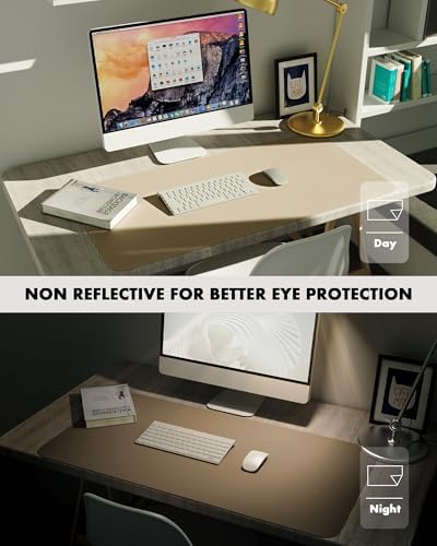 YSAGi Double-Sided Cork PU Leather Waterproof Desk Pad Protector for Office - Image 5