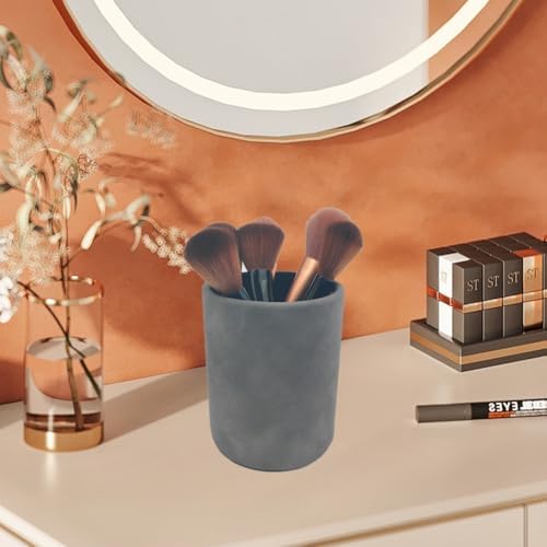 PU Leather Pen Holder Desk 3.94-inch Tall Pencil Cup Organizer - Image 4