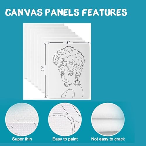 Pre Drawn for Painting for Adults 10 Pack 8X10 Without Frame Sip and Paint Canvas,Drawn Canvas for Painting for Adults,Sip and Paint for Adult's Date Night - Image 4