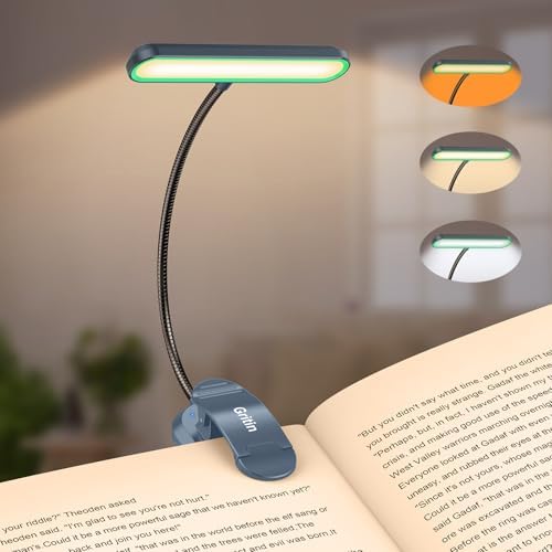 Gritin Rechargeable Book Light for Reading in Bed with 19 LED by Gritin