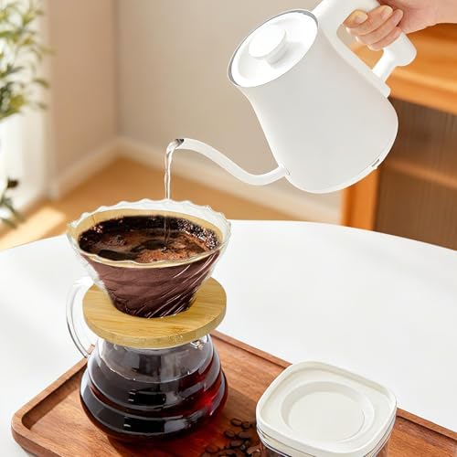 Gute Glass Pour Over Coffee Dripper with Bamboo Stand & Handle,1-4 Cups - Image 5