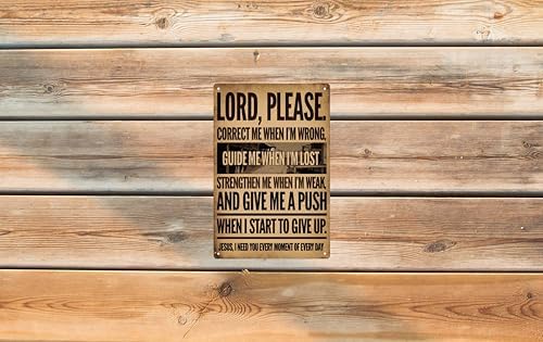 Vintage Metal Tin Sign Decorative 8x12 in Lord Please Religious Themed Decor for Home Garage Porch Cafe Club Wall Hanging Inspirational Plaque for Indoor & Outdoor - Image 6