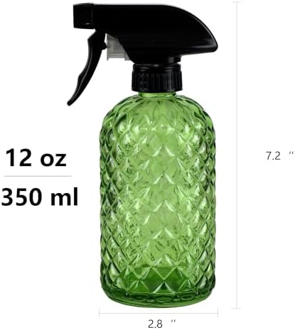 12Oz Glass Plant Spray Bottle with Black Plastic Top Pump - Image 3