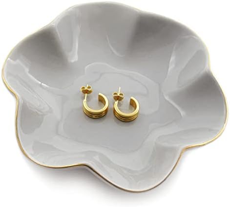 HANKOR Jewelry Dish Tray, Ceramic, 4.7 inch, Gray by HANKOR