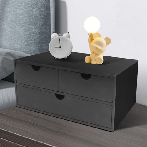 Charmewooden Bamboo Desk Organizer With Drawers Countertop Drawers Counter Storage Box Corner Desk Organizer for Home Office No Assembly Required - Image 5