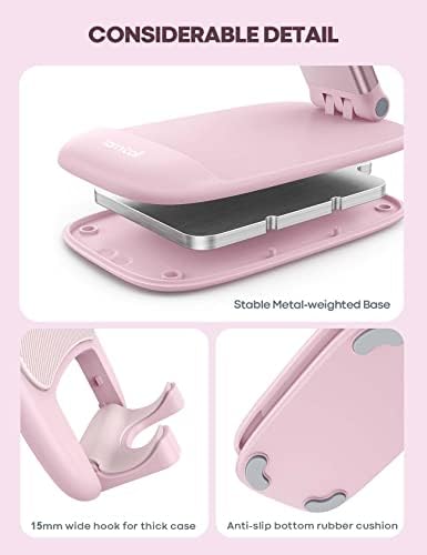 Lamicall Pink Phone Holder, Desk Accessories - Rose Gold Office Holder - Image 6