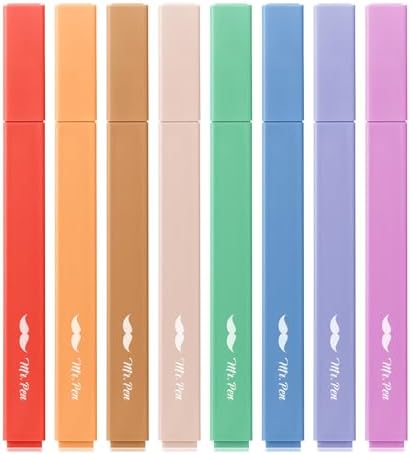 Mr. Pen- Aesthetic Highlighters No Bleed, 8 Pack, Assorted Colors | Chisel Tip, Cute Highlighters Assorted Colors for Journaling, Highlighting, Underlining, Fast Dry, Back to School Supplies by MrPen
