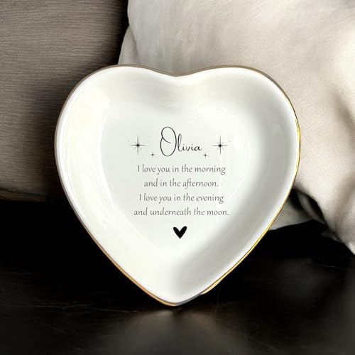 Custom Daughter Ring Dish from Mom, Daughter Christmas Gift, Trinket Tray for Her, Personalized Jewelry Dish Gifts for Granddaughter, Gifts for Her - Image 2