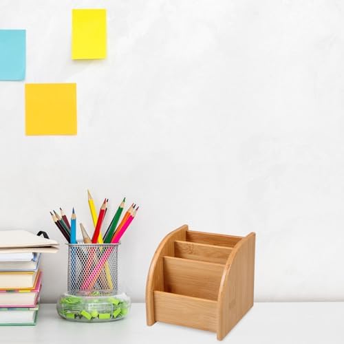 ABOOFAN Wood Desk Organizer Pen Holder for Pens and Stationery - Image 6
