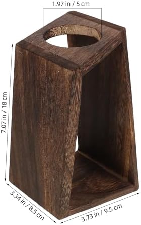 Wood Test Tube Vase Stand for Plant Propagation, Single Tube Base - Image 2