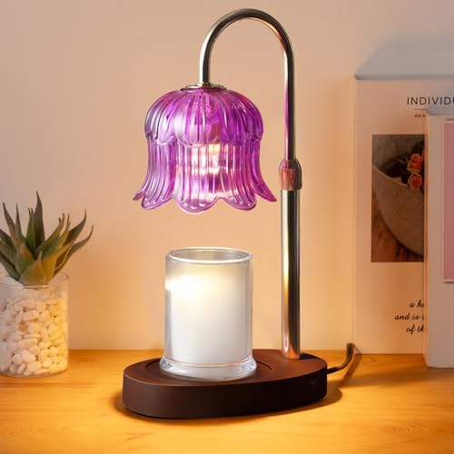 CRMILL Candle Warmer Lamp Electric Timer - Candle Lights Home Decor Candles Warming Height Adjustable Dimmable Warmers Purple by Unknown
