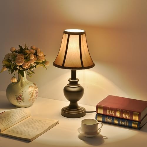 Traditional Table Lamp, Desk Lamp for Living Room with Fabric Shade - Image 6