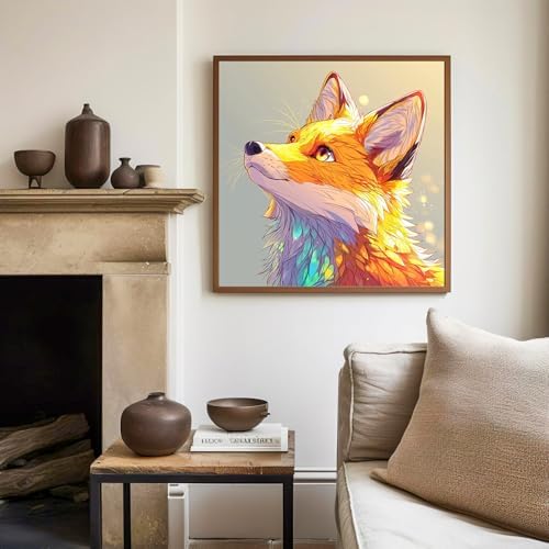 Fox Paint by Numbers Kit for Kids, 8x8 inch - Image 3
