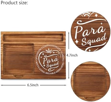 THRXOBN Desk Organizer for Paraprofessionals & Support Staff - Natural Wood with Slots for Notes, Pens, and Small Office Supplies – Practical & Stylish Workspace Solution,WSH16 - Image 5