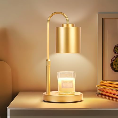 CASTLELIFE Candle Warmer Lamp with Timer & Dimmer, Height Adjustable Electric Wax Melt Warmer for Jar Candles, Gifts for Women Mom Home Decor, Gold by CASTLELIFE