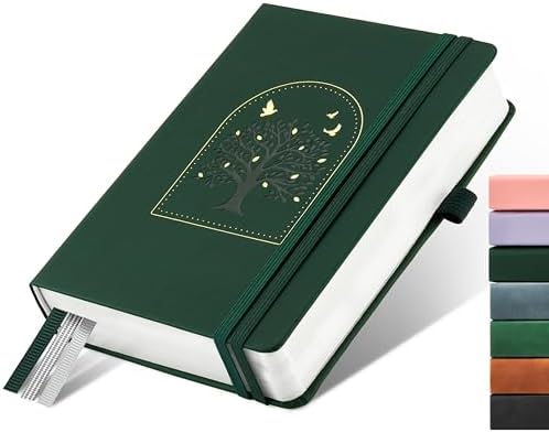&And Per Se 365 Page Journal – A5 Hardcover Lined Notebook, One Book for the Whole Year, 100gsm Thick Paper, Numbered Pages & 3 Bookmarks, Annual Diary for Daily Writing (Dark Green) by AndPerSe