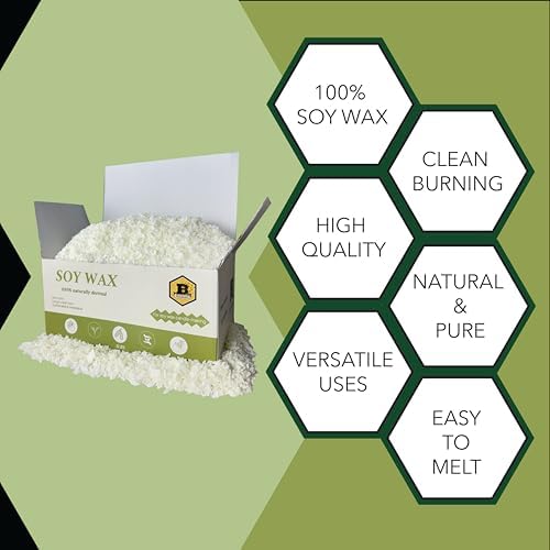 Beesworks Soy Wax | 5lbs Natural Soy Wax Flakes | Bulk 5lbs Soy Wax for DIY Candle Making - Image 2