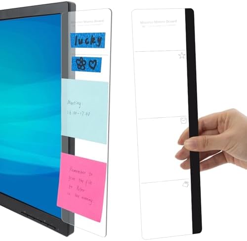 Office Supplies for Women Men 2pcs Monitor Memo Board with Functional Areas by MDOZQ