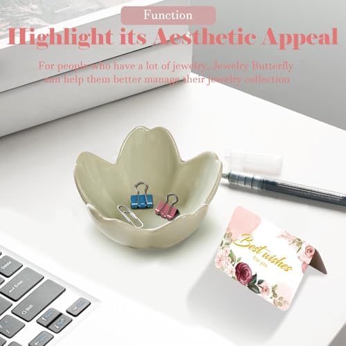 Ceramic Jewelry Dish Tray Ring Holder Trinket Dish Birthday Gifts for Women - Image 6