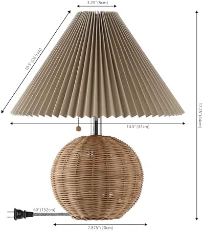 JONATHAN Y Aksel Sphere Table Lamp Coastal 17.25", Natural/Chrome - Image 4