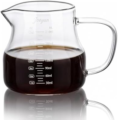 Joeyan 7oz Espresso Shot Cups, Borosilicate Glass Measuring Cup with Handle by JoeyanHousehold