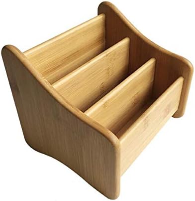 Wooden Bamboo Space-Saving Desk Organizers Pen Holder for Small Electronics Notepads Stationary Items (Middle(7.4x6.3x6.3")) by Chiloskit