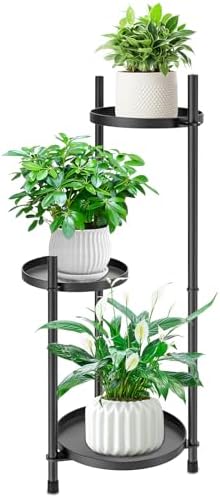 3 Tier Heavy Duty Metal Plant Stand for Indoor & Outdoor by MeyRolizn