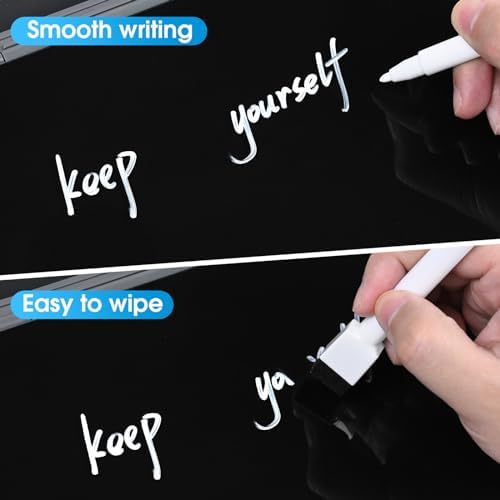 Varhomax Glass Desk Whiteboard with Wireless Charger, Desktop Organizer - Image 5