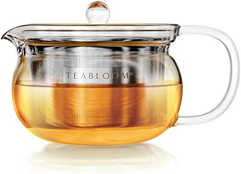 Teabloom Kyoto 2-in-1 Tea Kettle and Tea Maker – Glass Teapot with Removable Loose Tea Filter – Tea Connoisseur's Choice by Teabloom