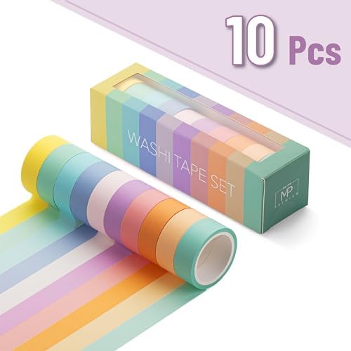 Mr. Pen- Washi Tape Set, 10 Rolls, 5.5 Yards/Roll, Washi Tape for Scrapbook - Image 2