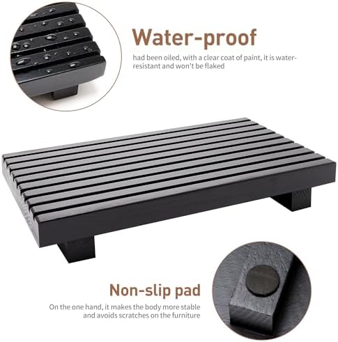 Wooden Display Risers Table Stand for Bathroom Tray Kitchen Counter Decor - Image 3