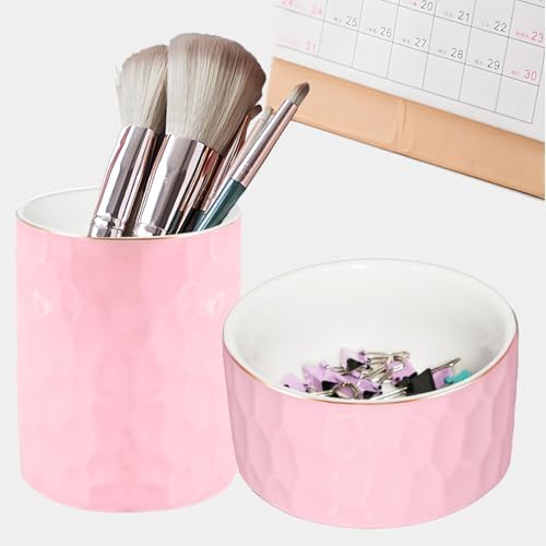 Concrete Desk Accessories Set, Pen Holder and Paperclip Holder for Office - Image 7