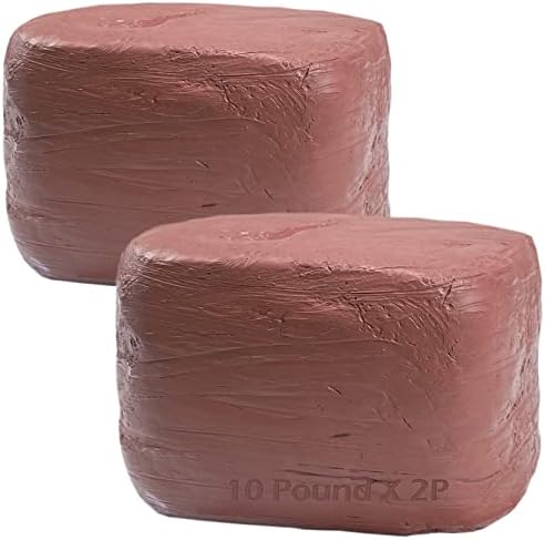 ReArt Natural Air-Dry Clay, Pottery Clay, All-Purpose Modeling Clay 20lbs for Sculpting (Terracotta) by ReArt