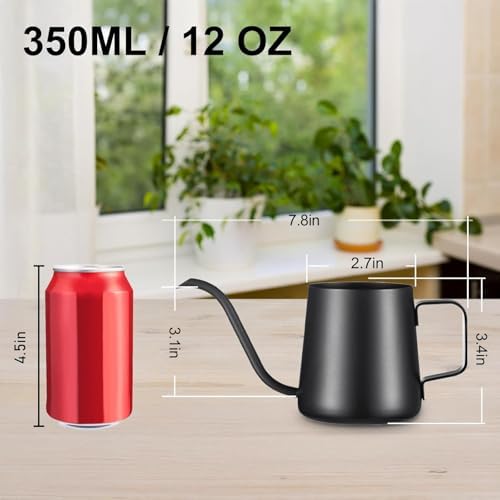 Watering Can Indoor Plants, Small Plant Watering Can, 12 oz, Black - Image 6