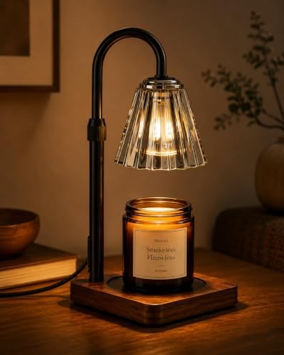 Marycele Black Candle Warmer Lamp with Timer, Vintage Wax Warmer Home Gifts by Marycele