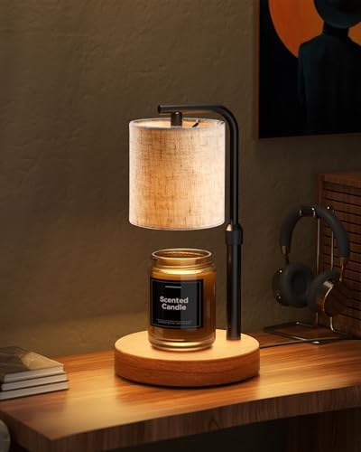 LISUNAR Candle Warmer Lamp with Timer Dimmer,Adjustable Height Wax Warmer with 2 Bulbs for Jar Candles,Birthday Gifts for Mom Women Her,Vintage Electric Candle Lamp for Cozy Home Decor & Linen - Image 5