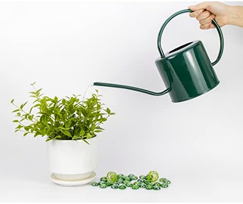 Indoor Watering Can for Houseplants - Long Spout Metal Watering Can for Indoor Plants,Succulents or Outdoor Garden Flower, 1.3L / 40 oz Green - Image 3