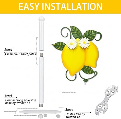 Lemon Paper Towel Holder, Spring Summer Lemon Decor for Countertop Cute Farmhouse Home Table, Housewarming Birthday Gifts Yellow - Image 5