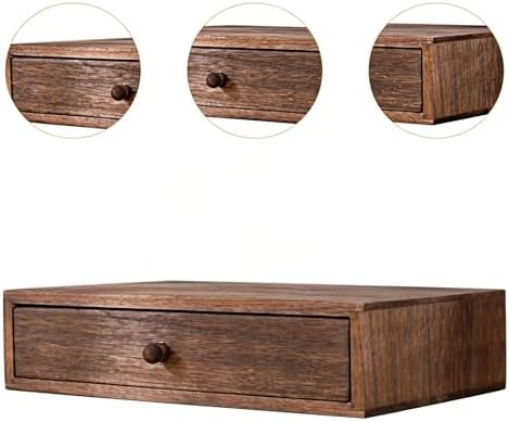 Sturdy Wood Multiple Compartment Storage Tray for Tidying Workspaces Wood Desktop Planner - Image 7