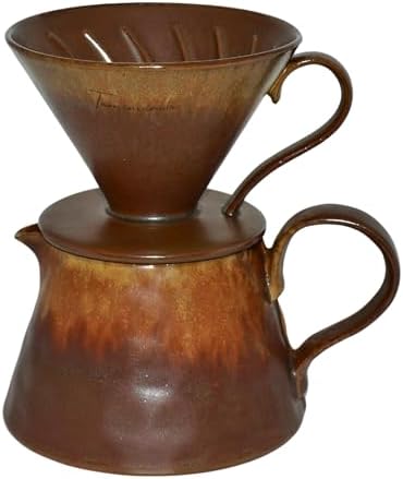 Artistic Handcrafted Ceramic Pour Over Coffee Set (Iron) by Unknown